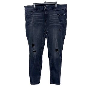 Lularoe black distressed denim skinny jeans 22W